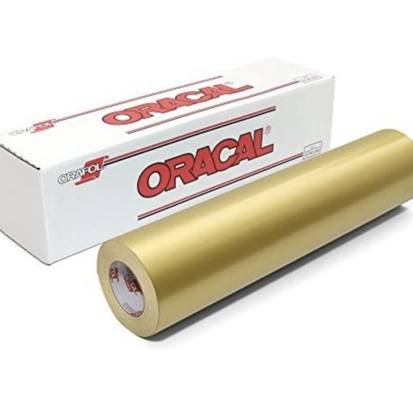 12" x 5 Feet GOLD METALLIC Oracal 651 Cricut Hobby Craft Decal Vinyl Sticker - Picture 1 of 4